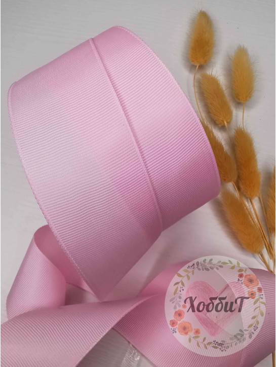 Лента репсовая 4см. (розовый №04)